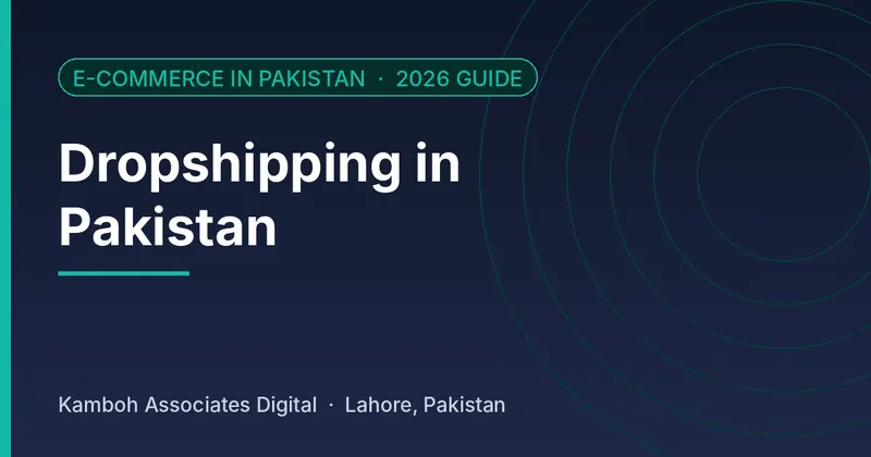 Dropshipping in Pakistan: 2026 guide by Kamboh Associates Digital, Lahore