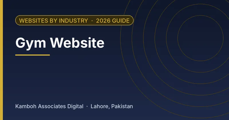 Gym Website: 2026 guide by Kamboh Associates Digital, Lahore