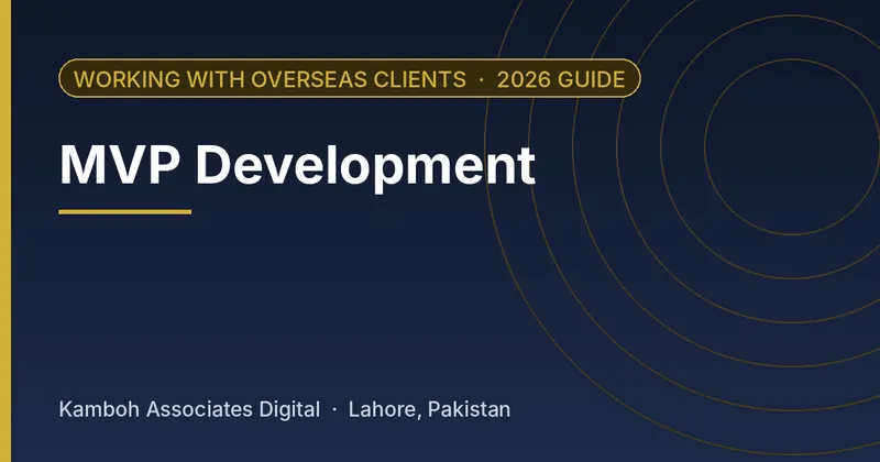 MVP Development: 2026 guide by Kamboh Associates Digital, Lahore