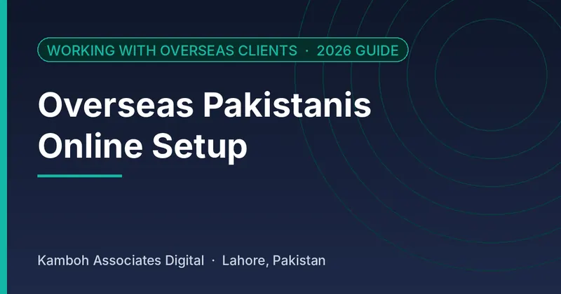 Overseas Pakistanis Online Setup: 2026 guide by Kamboh Associates Digital, Lahore