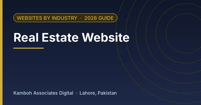 Real Estate Website: 2026 guide by Kamboh Associates Digital, Lahore