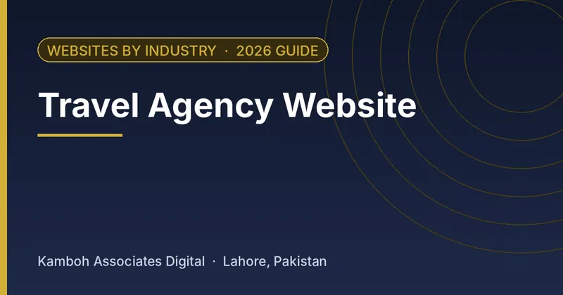 Travel Agency Website: 2026 guide by Kamboh Associates Digital, Lahore