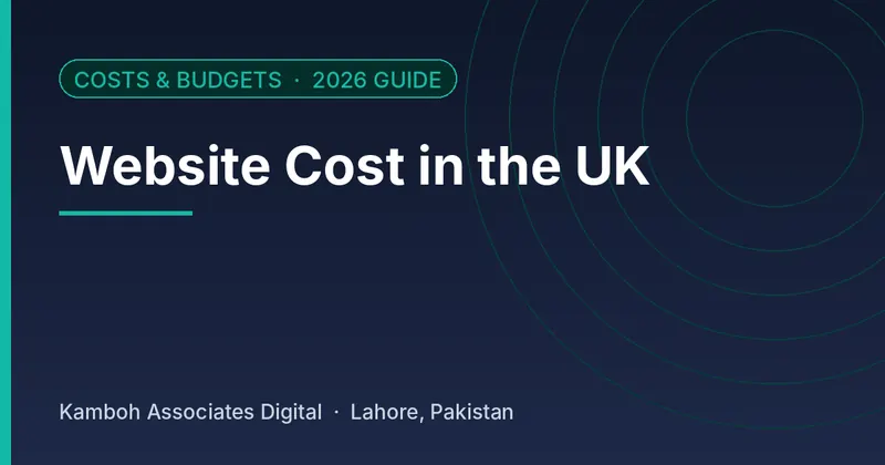 Website Cost in the UK: 2026 guide by Kamboh Associates Digital, Lahore